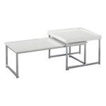 Kohvilaud - DKD Home Decor - Ristk&uuml;likukujuline - Teras - MDF puit - Valge/H&otilde;bedane