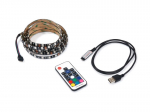 LED ribakomplekt 5V 5m - RGB + USB kontroller koos RF puldiga teleri valgustamiseks