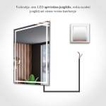 Peegel LED-valgustusega Vannituppa, Magamistuppa, Elutuppa - Chicago - 160 cm, 60 cm, LED Veidrodis Modelis - Chicago 160 cm x 60 cm