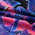 Seinakaunistus UV FLUORESCENT GOBELIN ODBLASK 150cm XL Planet, Sienų dekoracija UV FLUORESCENT GOBELIN ODBLASK 150cm XL Planet