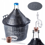 Wine Carboy 15 liitrit veini &otilde;hupalli toru kork korvi komplektis