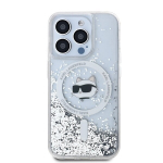 Karl Lagerfeldi vedel glitters Choupette pea MagSafe kate iPhone 15 Pro - l&auml;bipaistev