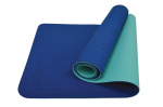 Yoga mat - FITNESS - SCHILDKR&Ouml;T - 180 x 61 cm - 4 mm - Bag included - Green / Blue