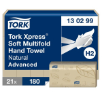 K&auml;tepuhastuslapid TORK ADVANCED, H2, 130299, 2 kihti, 180 portsjonit, 21,3 x 24 cm, loomulik laius (1 tk.)