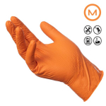 Maxter nitriilkindad, max grip, oranž M suurus 1000 tk.