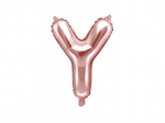 Fooliumist &otilde;hupallid T&auml;ht "Y" 35 cm, roosa/kuldne