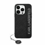 K. Lagerfeld Saffiano Rhinestones & Charm iPhone 15 Pro telefoni&uuml;mbris &ndash; must
