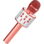 Karaokemikrofon sisseehitatud k&otilde;lariga, roosa