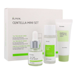IUNIK - Centella Mini Set (toonik + seerum + kreem) - reisikomplekt kosmeetikatooted Centella Asiatica'ga.