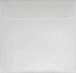 Dekoratiivsed metalliseeritud ruudukujulised &uuml;mbrikud Sirio Pearl, K4 17x17 Ice White 25tk. 125g