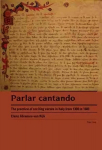 Parlar cantando: The practice of reciting verses in Italy from 1300 to 1600 New edition