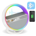 Juhtmeta laualamp Bluetooth k&otilde;lari, juhtmevaba laadija ja &auml;ratuskellaga LIVMAN G500