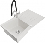 Graniidist k&ouml;&ouml;givalamu Mexen Cesar koos segisti ja sifooniga, valge/h&otilde;bedane/must