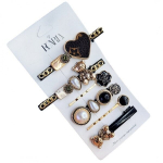 ECARLA karu juukseklambrite komplekt - komplekt 6 elegantset karu juukseklambrit