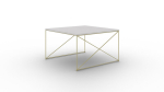 Kohvilaud Furniture Nelia, liivakarva/kuldne
