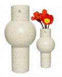 Dekoratiivne beežist savist lillevaas 38 x 18,5 cm