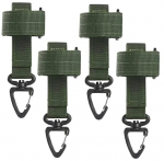 Karabiiniga pandla aas v&ouml;&ouml; jaoks 4 tk. M10, roheline