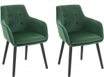 Komplekt kahest toolist Notio Living Buckley, roheline/must
