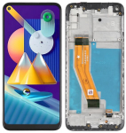 Ehtne LCD + puuteekraan Samsung SM-M115F M11 IPS (Taastatud) Raam must