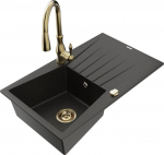 Graniidist k&ouml;&ouml;givalamu Mexen Cesar segisti ja sifooniga, Metallic black/Gold