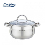 Roostevaba terase pott klaasist kaanega 4,7 L 22x12,5 cm HR-MSF-047, COOKING BY HEINNER