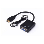 HDMI-VGA-adapter AUX-v&auml;ljundiga