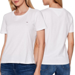 Tommy Jeans naiste Regular Fit t-s&auml;rk valge puuvillane DW0DW14616-YBR