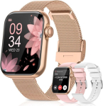 Nutikellad naistele, Fitness Tracker Watch Android-telefonidele / iPhone &uuml;hilduv, 1.85-tolline verer&otilde;hum&otilde;&otilde;tjaga naiste k&auml;ekell, k&otilde;ned ja s&otilde;numid / pulss / une / naiste ts&uuml;kkel (3 kellarihma)
