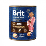 Brit Premium by Nature konserv Lamb with Buckwheat koertele 800g