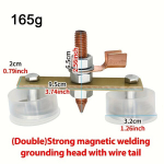 Magnethoidik 1 tk, (Dviguba) Stipri magnetinė suvirinimo įžeminimo galvutė (su vielos uodega)