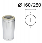 Isoleeritud korstnatoru. L-500 mm. D-160/250 mm.