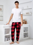 Meeste Buffalo Plaid Print String v&ouml;&ouml;koha pidžaamap&uuml;ksid &middot; Mitmev&auml;rvilised &middot; S