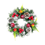 J&otilde;ulup&auml;rg m&auml;nnik&auml;bide ja marjadega, 20x20cm