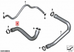 BMW Coolant Hose Return K42 K46 Originaal 17128524182