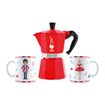 Bialetti - Nutcracker Moka Express 6 tassi + 2 kruusi komplekt, Bialetti - Nutcracker Moka Express 6 Cup + 2 Mug Set