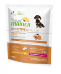 Kuivtoit koertele l&otilde;hega Natural Trainer Sensitive No Gluten v&auml;ikestele ja eriti v&auml;ikestele koerat&otilde;ugudele, 0,8 kg