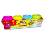 Plastiliin Kids Dough Neon, 4 v&auml;rvi