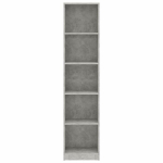 vidaXL 5-korruseline raamaturiiul betoonhall 40x24x175 puitlaastplaat