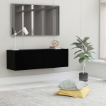 vidaXL telerikapp, must, 100 x 30 x 30 cm, puitlaastplaat, Juoda
