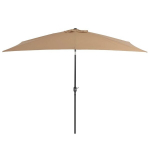 vidaXL p&auml;ikesevari metallpostiga 300 x 200 cm, pruunikashall, Ruda