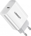 Laadija - Ugreen pistikupesa adapter USB Power Delivery 3.0 Quick Charge 4.0+ 20 W 3 A (valge)