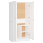 vidaXL garderoob, valge 82,5 x 51,5 x 180 cm, puitlaastplaat