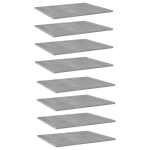 vidaXL riiuliplaadid 8 tk, betoonhall, 60x50x1,5 cm, puitlaastplaat