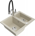 Graniidist k&ouml;&ouml;givalamu Mexen Carlos koos segisti ja sifooniga, Beige+Black/Chrome