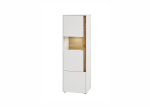 Vitriinkapp Imv City, 157 cm, valge/tamm