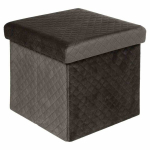 Luna Velvet Grey pouffe 31x31 cm Kokkupandav disain, pehme iste sametist materjalist, mis on meeldiva puudutusega, pouffe'i saab kasutada hoiukambrina.