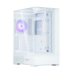 Korpus Zalman korpus PC case P40 Prism Mid-Tower Tempered Glass valge