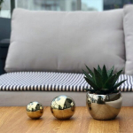 Kuldne peegelpotikaane pall 15 cm potile Polnix Gold 31.098