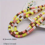 Pol&uuml;meerhelmed 6x3 mm, G-1 Strip-fluorescent Yellow Coffee Orange