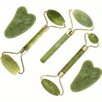 Jade & Gua Sha n&auml;o massaažikomplekt, 4 osa